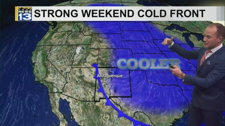 Cold front will bring a drop in temperatures by Sunday