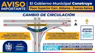 Cambios de circulación en tramo a Aldama y av. Fuerza Aérea