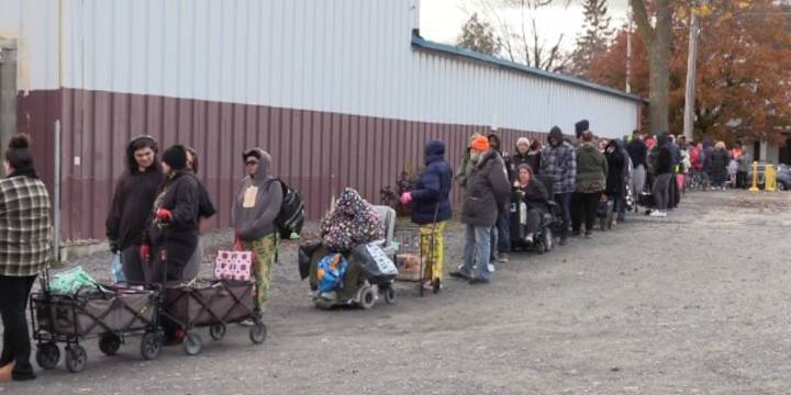 ‘The struggle is very real:’ Lines grow for food at Watertown’s Salvation Army