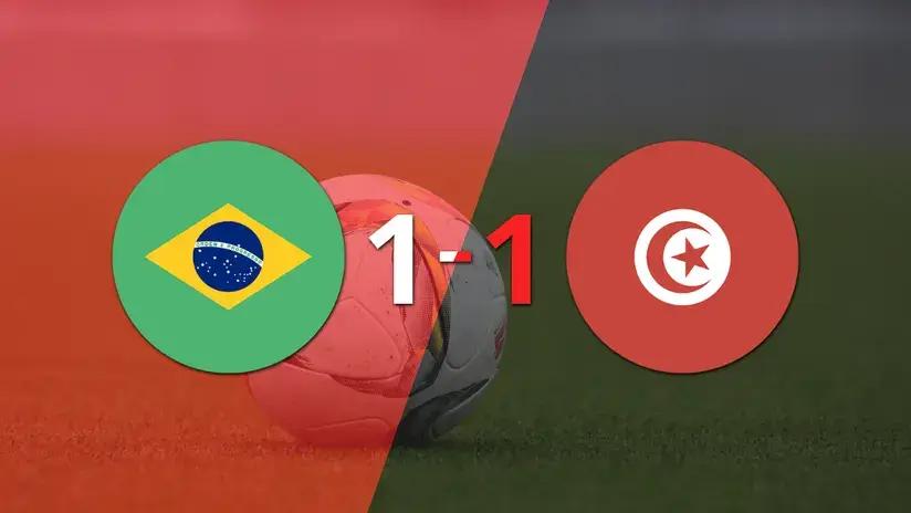 Amistoso internacional: Brasil y Túnez sellaron su amistoso con un empate 1