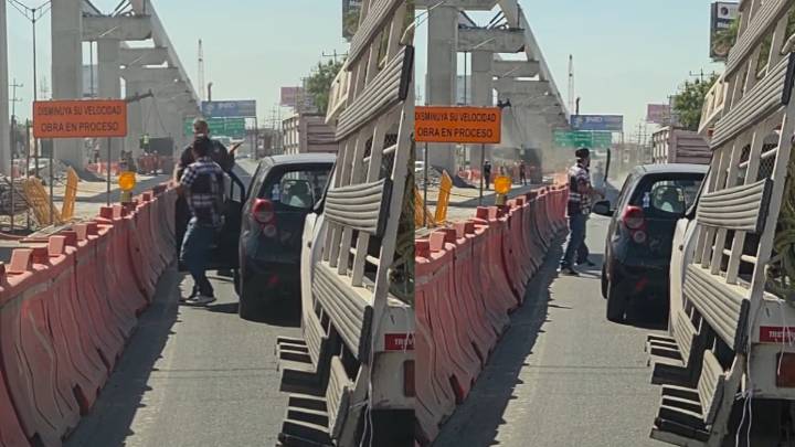 Automovilista saca un machete durante pelea en plena avenida Miguel Alemán en Apodaca