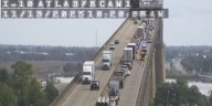 Accident causing traffic on I-10E at Calcasieu River Bridge