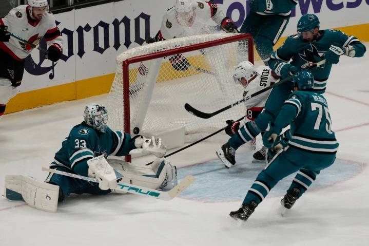 Sharks’ Klingberg takes a seat after miscue; Will roster spot be available for young center?