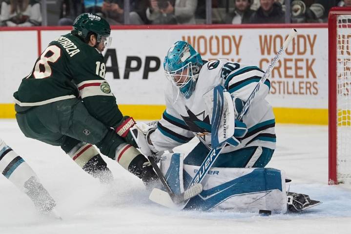 Collin Graf’s overtime goal gives Sharks comeback win over Minnesota Wild