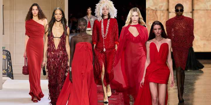 Los vestidos de fiesta rojos serán la gran tendencia del invierno, palabra de las pasarelas y los escaparates de moda