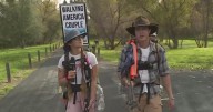 'Walking America Couple" pass through Northern California, share message of positivity and connection