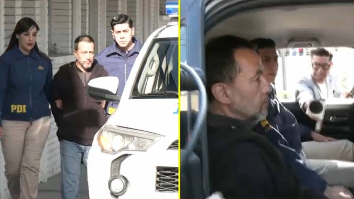 Así fue la caótica salida de la PDI del cuñado del fotógrafo asesinado junto a sus hijos para ser formalizado