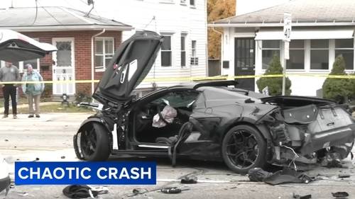 5 injured in chain-reaction crash involving Corvette in on Chester Pike in Prospect Park, Delaware County