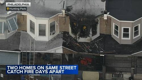 Fire erupts in Hunting Park home near site of blaze earlier this week