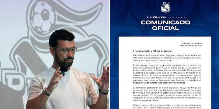 Albert Espigares será el nuevo director técnico del Puebla