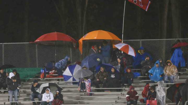See the rain, weather at Indiana high school football semistate games