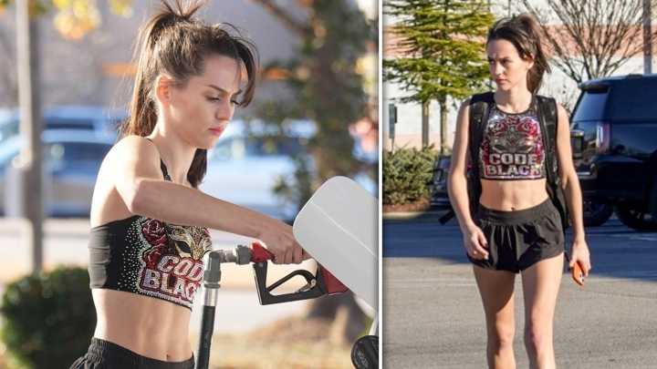 Jordon Hudson Flaunts Abs in Tiny Cheer Outfit