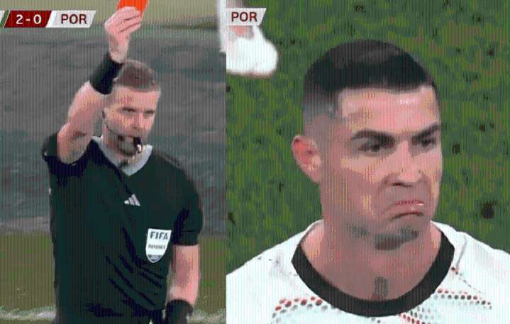 Cristiano Ronaldo fue expulsado por un codazo: ¿Se pierde el Mundial 2026?