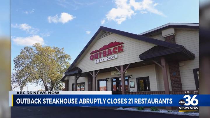 Outback Steakhouse closes 21 locations, plans more shutdowns in coming years
