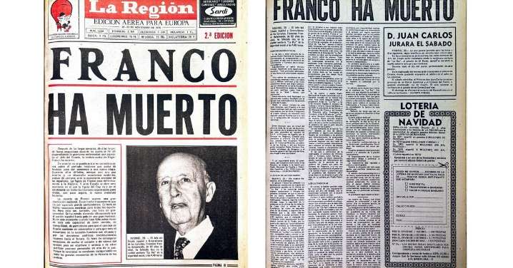 Así llevó La Región Internacional la noticia de la muerte de Franco a la diáspora española