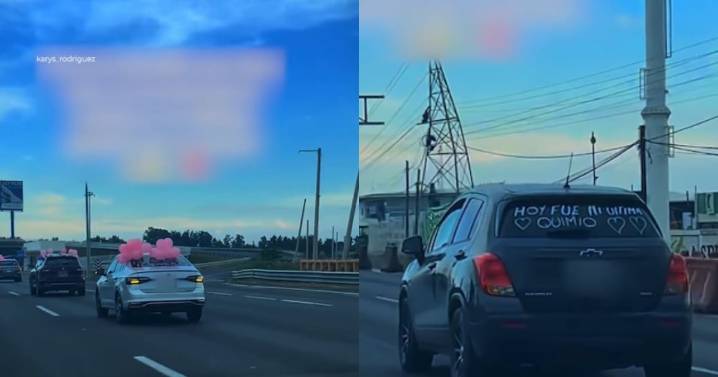 Familia celebra de forma conmovedora, y en plena carretera, que su madre superó el cáncer