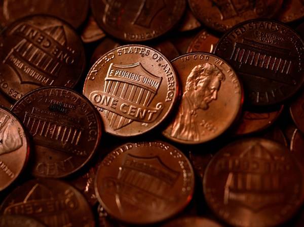 The last-ever penny was minted today in Philadelphia
