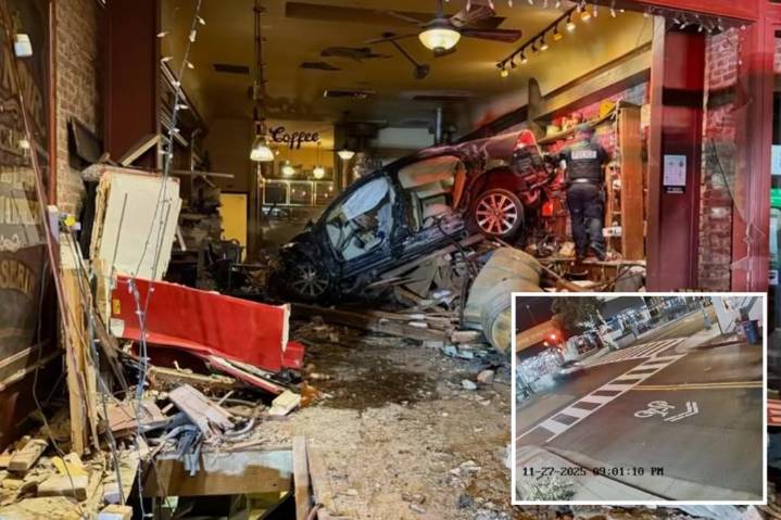 90-year-old driver destroys coffee shop in full-speed, caught