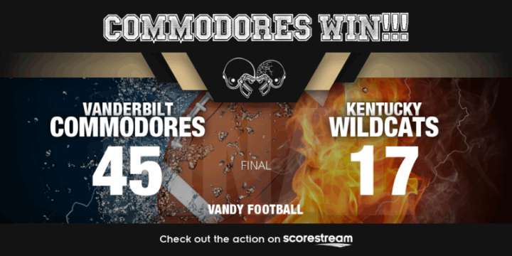 Vanderbilt Dominates Kentucky 45