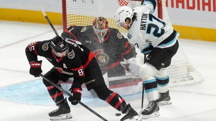 Merilainen makes 29 saves in 3rd NHL start to help the Senators beat the Mammoth 4