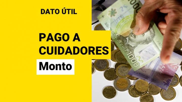 ¿Cuál es el monto que se otorga a los cuidadores de personas con discapacidad?