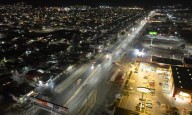 Modernización de alumbrado en accesos principales en Saltillo tiene 90% de avance