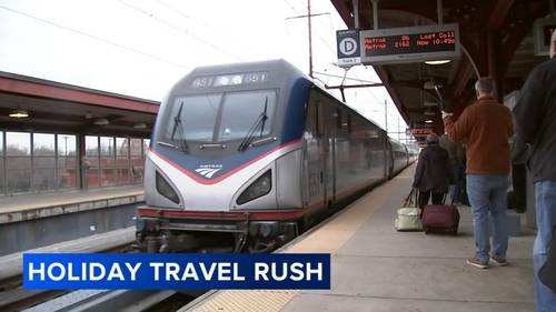 Amtrak adds extra cars to Northeast Regional routes as holiday travel rush gets underway at Philadelphia's 30th Street Station