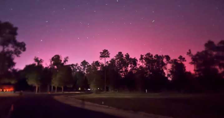 Impresionantes auroras boreales dejan una noche única en EE.UU: También en Florida