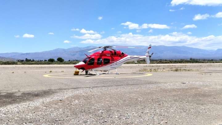 Trasladaron en helicóptero a una mujer de Jáchal a Capital por una falla renal