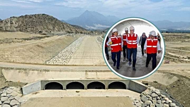 Premier Álvarez inspecciona obra en quebrada San Ildefonso que reducirá riesgos por lluvias intensas en Trujillo
