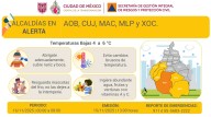 Se activa alerta naranja, alerta amarilla por pronóstico de temperaturas bajas