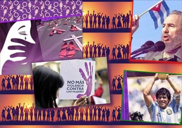 Efemérides 25 de noviembre: Día de la No Violencia Contra la Mujer - Muertes de Fidel Castro y de Maradona