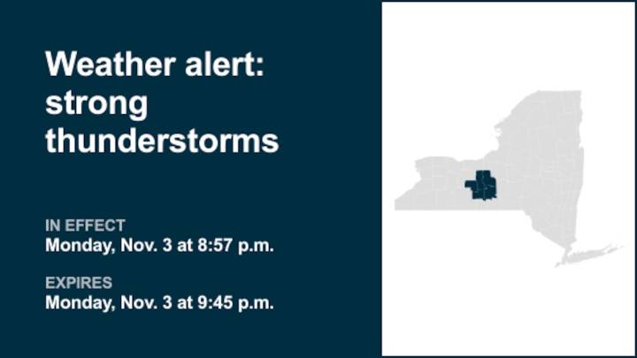 NY weather: Pea-sized hail predicted with thunderstorms in New York Monday – gusts could peak at 50 mph