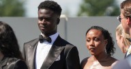 Arsenal star Bukayo Saka 'engaged to girlfriend Tolami Benson' after romantic proposal