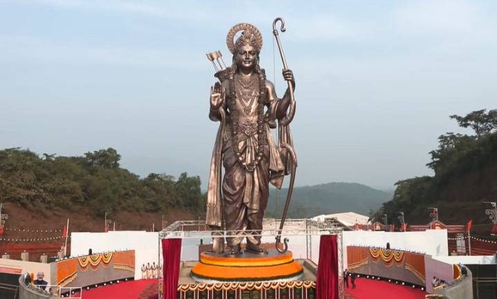 Modi unveils 77-foot-tall bronze statue of Lord Ram in Goa