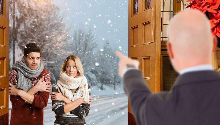 Progressive Church Tells Young Unvaccinated Couple Stuck Out In The Cold That There’s No Room