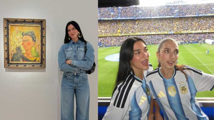 Dua Lipa celebra Argentina: fotos desde la Bombonera, cena en Palermo y visita al MALBA
