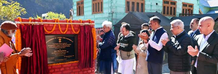 LG Sinha lays Foundation Stone for Construction of New Houses For Flood-Affected Families in Chishoti, Kishtwar