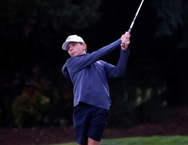 Christian Harlow of King’s Way Christian tops Trico League boys golf all