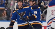 Dvorsky scores first NHL goal, Blues stop 7-game slide by beating Oilers 3