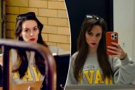 Jordon Hudson wears Navy sweater for Halloween