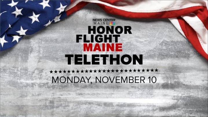 NEWS CENTER Maine to host annual Honor Flight Maine Telethon on Monday, Nov. 10