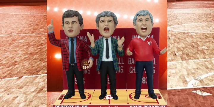 Coach Bob Knight Championship Bobblehead Series unveiled to celebrate 50th anniversary of IU’s perfect season