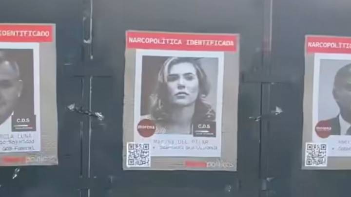 Colocan fotografía de Marina del Pilar en “muro del miedo” en Palacio Nacional de BC