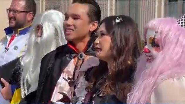 Love and scares: San Diego couples tie the knot at haunted chapel wedding