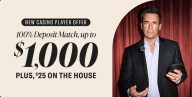 BetMGM casino bonus code NJCOM gives new users up to $1,000 first deposit match