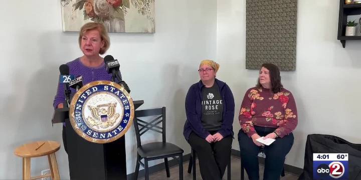 Senator Baldwin, local residents discuss ACA premiums at press conference
