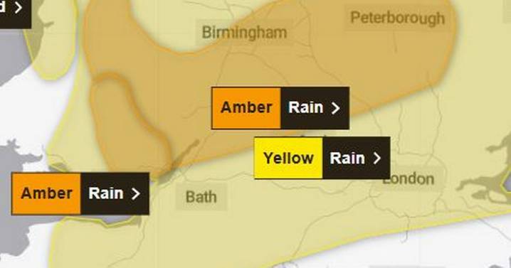 Met Office issues 'danger to life' amber rain warning with Storm Claudia to lash Birmingham