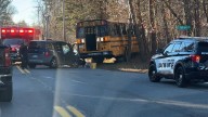 No one injured after car, school bus involved in crash in Bolton, Mass.