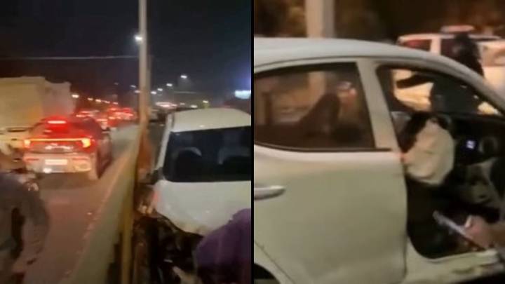 Pune: i10 and XUV Crash Head-On on Jagtap Dairy–Wakad BRT Road, Family Injured